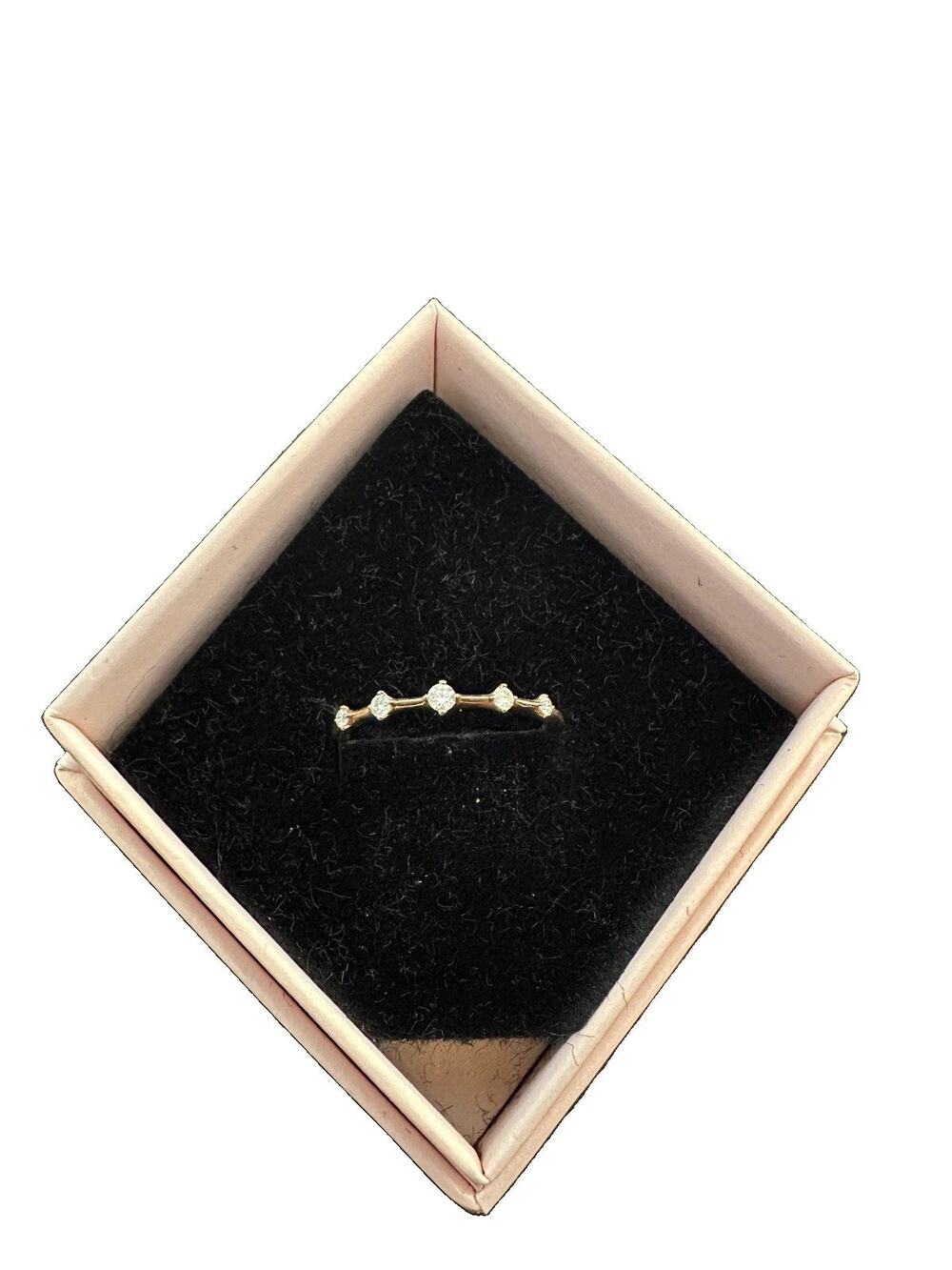 Pandora Era Lab-Grown Diamond Station Ring 0.11 ct TW 14k Yellow Gold 52 size 6
